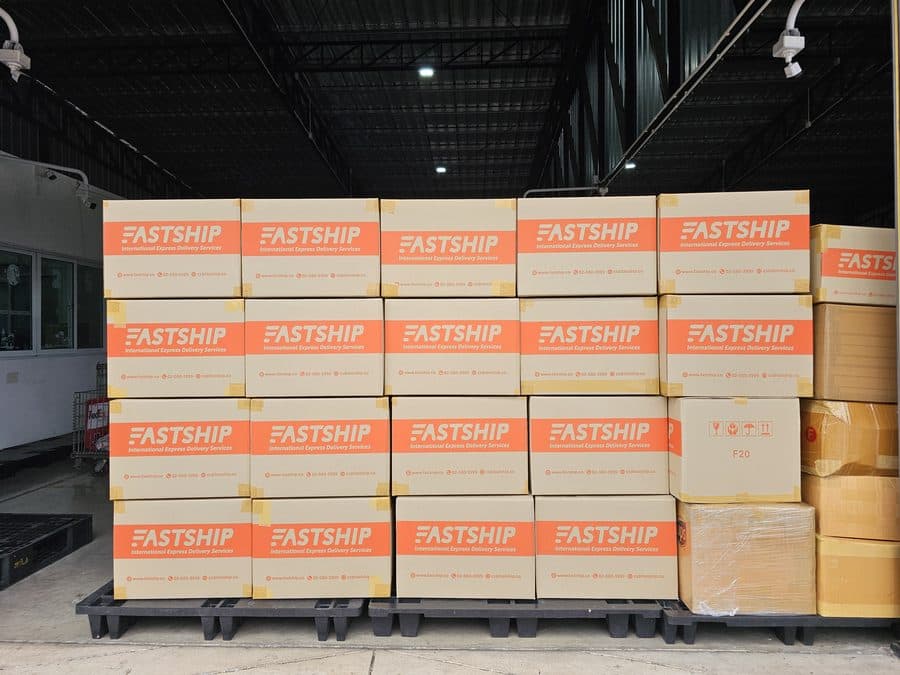 กล่องสินค้า FastShip เตรียมส่งออกล็อตใหญ่