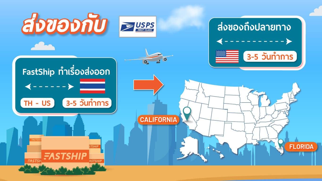 FastShip l Shipping parcel to the USA with USPS first class