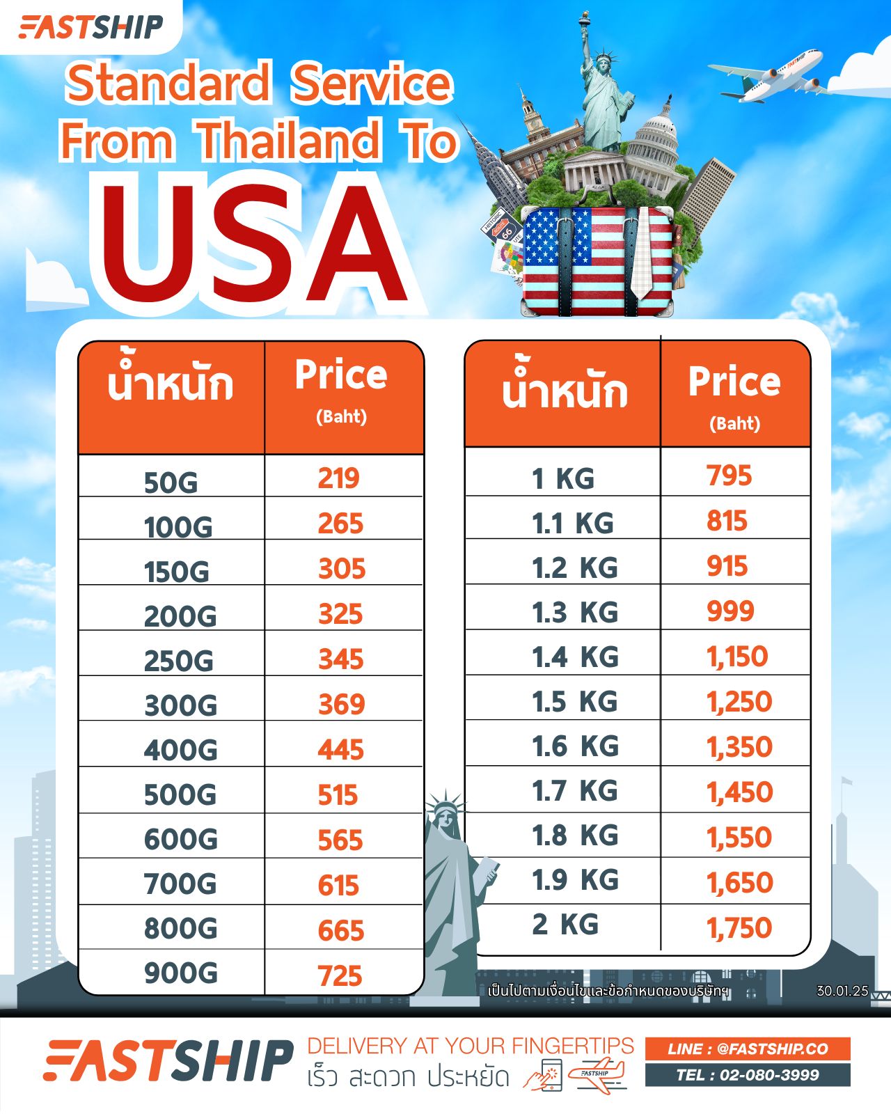 Rate Card - USA4Jan